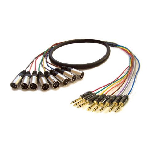 AVShop XLR Male to TRS 8-Channel Snake - 10ft