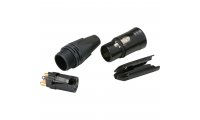 Neutrik NC3FXX-B-D 3 Pin XLR Female Connector (Black/Gold) - Disassembled (100)