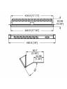 AVShop 1U Angled Rack Panel w/ 8 x D + 1 IEC Cutout (Reversible)