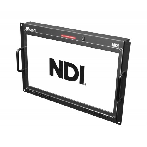 Ikan Aura 19in Rack Mount Monitor w/ POE++, NDI, & IP Tally Light