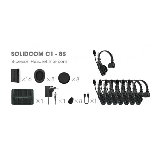 Hollyland Solidcom C1 Wireless Intercom Headset System - 8 Person