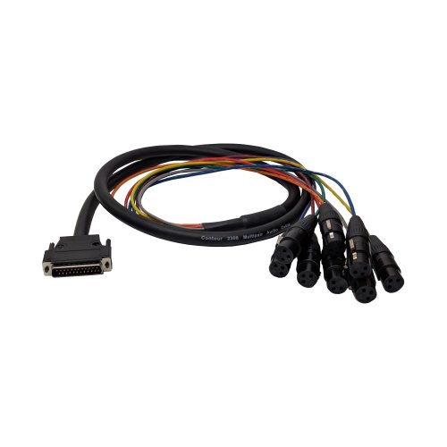 BRTB Stealth DB25 Male to XLR Female Balanced Snake - 6 Feet