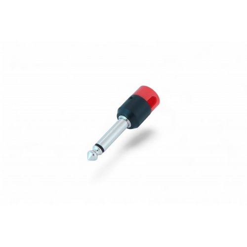 Cable Techniques Low-Profile Right Angle 1/4in TS w/Large Cap - Red