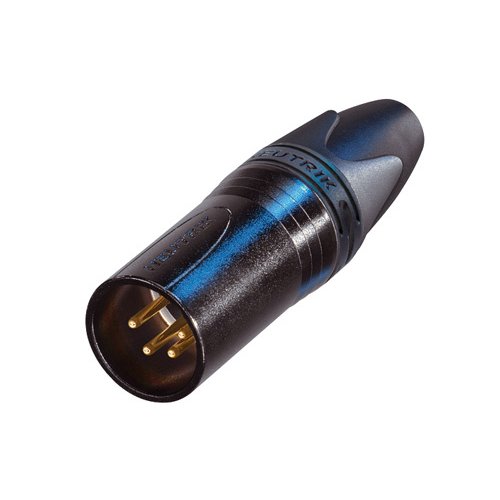 Neutrik NC4MXX 4 Pin XLR Male Connector w/ Black Housing & Gold Contacts