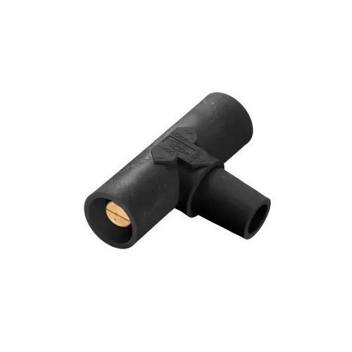 Hubbell HBLPTBK Camlock T Splitter ( Female / Male / Male ) - Black