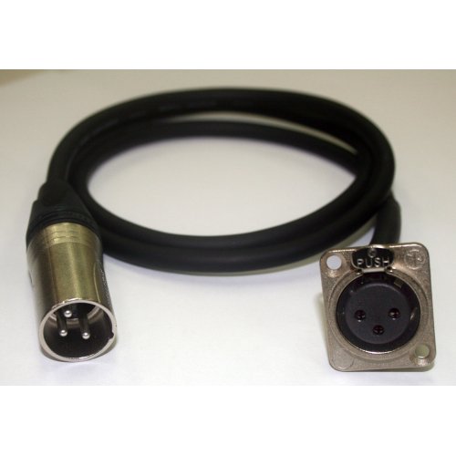 BRTB Neutrik XLR Male to XLR Female Panel Mount Cable - 3 Foot