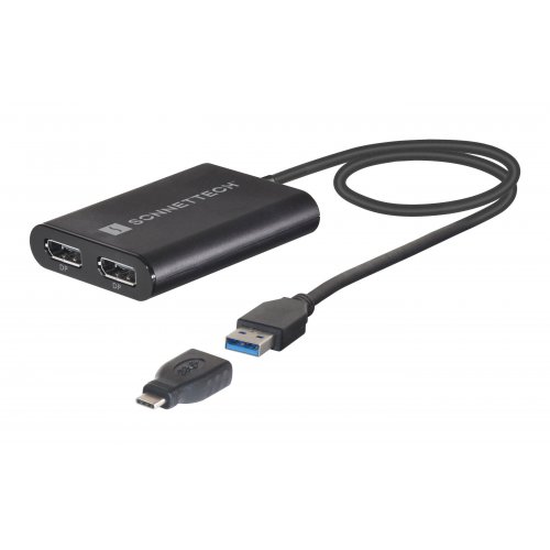 Sonnet DisplayLink Dual DisplayPort Adapter for Mac, Windows, & Chromebook