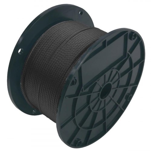 Black Wire Rope 1/16IN 7X7 Aircraft Cable - 1000ft