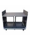 ProX ATA Flight Style Mixing Console Case 2x side by side 12U Shock Mount Rack