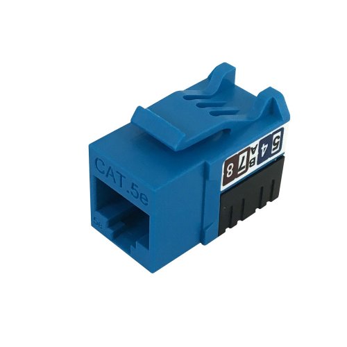 AVShop RJ45 Cat5e Low Profile Punch-Down Keystone Jack (Blue)