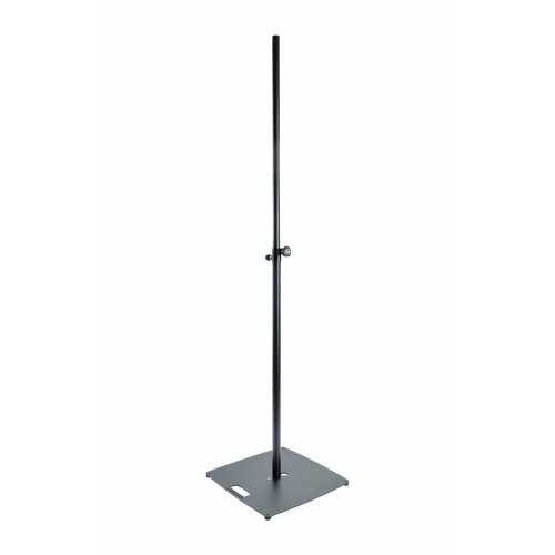 K&M 24651 Folding Lighting/Speaker Stand with Flat Base - Black