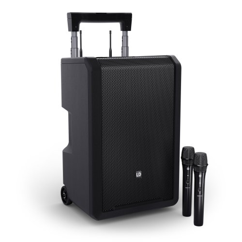 LD Systems ANNY 10in Battery Powered Bluetooth PA w/ 2x Wireless Handheld Mic