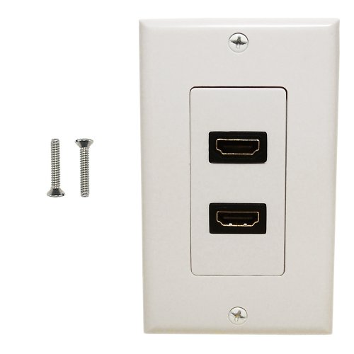 AVShop HDMI Wall Plate Kit - 2 Port (White)