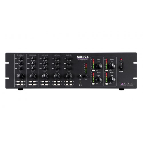 ART MX524 Five Channel Four Zone Mic/Line Mixer