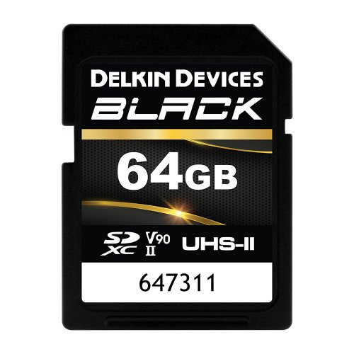 Delkin Devices BLACK UHS-II (U3/V90) SD Memory Card - 64GB (Pair)