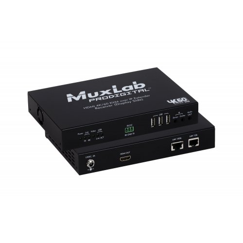 Muxlab HDMI 4K/60 KVM Over IP Extender - Receiver