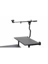 RocknRoller Compact 2-Tier Travel Keyboard Stand w/Shelf & Boom Bundle