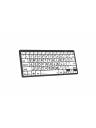 Logickeyboard Large Print Black on White Mini Bluetooth Keyboard - PC