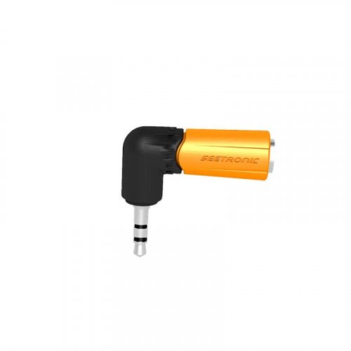 Seetronic MMJ3-PM-R 3.5mm TRS Male to Female Right Angle Adapter