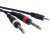 Accu-Cable MP4-15 1/8 Mini To Dual 1/4 Cable - 15 Foot
