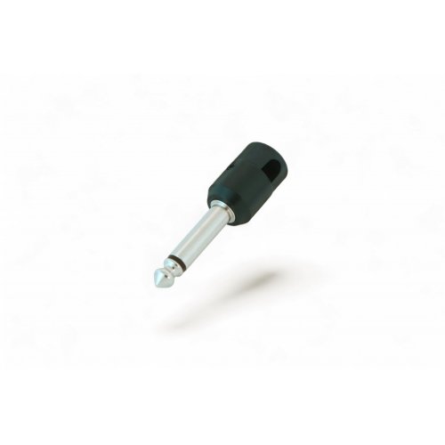 Cable Techniques Low-Profile Right Angle 1/4in TS w/Large Cap - Black