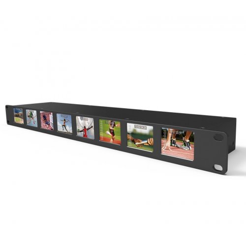 Lilliput RM-0208S 8×2in 1U Rackmount Monitors w/ SDI