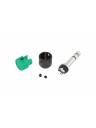 Cable Techniques Low-Profile Right Angle 1/4in TRS w/Large Cap - Green