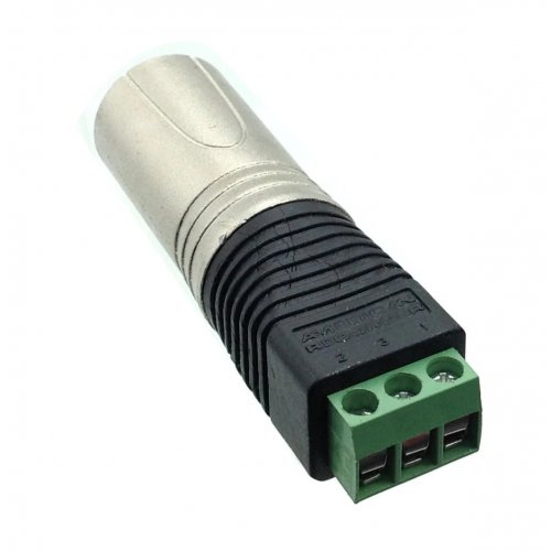 American Recorder 3 Pin Male XLR to Screw Terminal Adapter