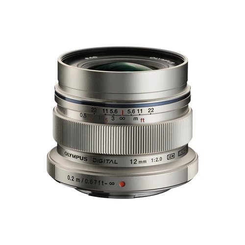 OM System M.ZUIKO 12MM F2.0 Lens (Silver)