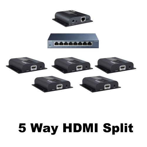 AVShop 1 to 5 HDMI Extender Splitter over Network