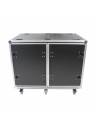 ProX 16U 24in Dual Vertical Rack Shock Mount Case w/ Sliding Slam Doors, Wheels