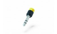 Cable Techniques Low-Profile Right Angle 1/4in TRS w/Large Cap - Yellow