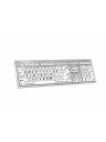 Logickeyboard Large Print Black on White ALBA Slimline Keyboard - Mac