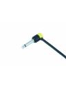 Cable Techniques Low-Profile Right Angle 1/4in TS w/Large Cap - Yellow