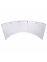ProX LUNA DJ Facade 5 Panel Curved w/ Black & White Scrim Kit - White