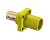 Hubbell HBLMRY 400A Cam Lock Male Panel Mount Set Screw - Yellow