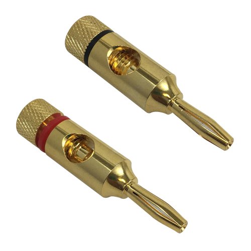 AVShop Screw Down Banana Clip Connectors (Pair)