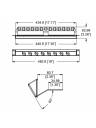AVShop 1U Angled Rack Panel w/ 8 x D Cutout (Reversible)