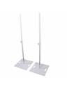 ProX Polaris Square Base Speaker/Lighting Stand (Pair) - White