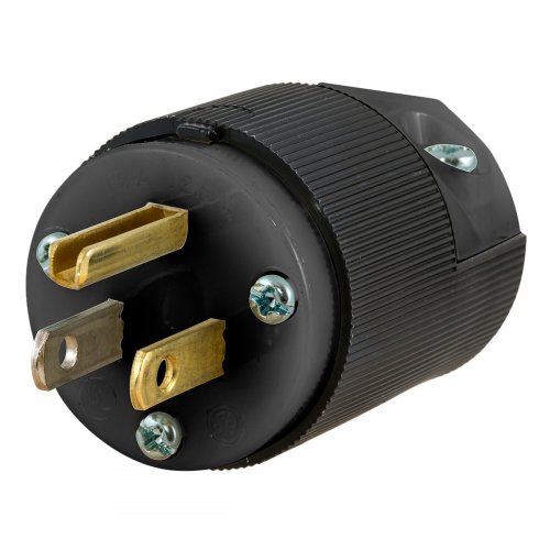 Hubbell HBL5266CM2 Male Round UGround Edison 15a 125v 2P3W
