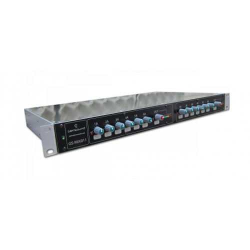 Glensound GS-MIX011 6 Input Mixer x 2 With Limiters On All Inputs & Outputs