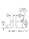 Penn-Elcom Amp Cabinet Corner C1824N - Nickel