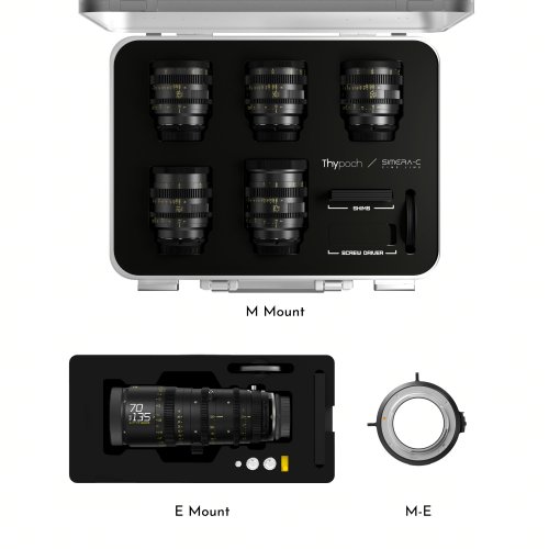 DZOFilm Catta Zoom / Thypoch Simera-C Bundle - 6 Lens, M to E-Mount Adapter