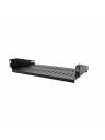 AVShop 2U 250mm Deep Black Vented Rack Shelf w/ Quick Mounting System