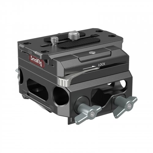 SmallRig Lightweight Baseplate with Dual 15mm Rod Clamp (Magnesium Alloy)