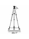 E-Image 2-Stage Aluminum Tripod w/Fluid Head and Dolly - Studio Kit