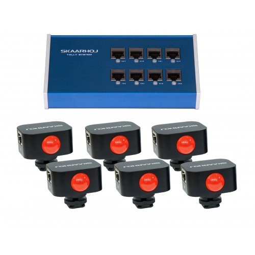 SKAARHOJ ETH-TALLY-LINK-V2-x6 Tally System for 6 Cameras