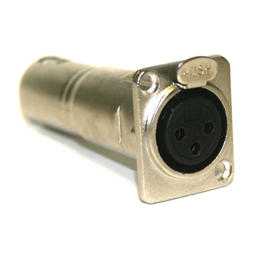 AVShop Female XLR to Male D-Cut Pass Through Chassis Adapter