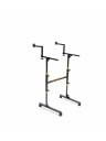 RocknRoller Compact 2-Tier Travel Keyboard Stand w/Shelf Bundle