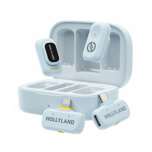 Hollyland LARK A1 Combo Wireless Microphone System - Sky Blue